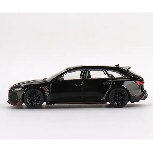 Mini GT, ABT Audi RS6 Johann Abt Signature Edition Black, 1:64 Scale Diecast Model Car