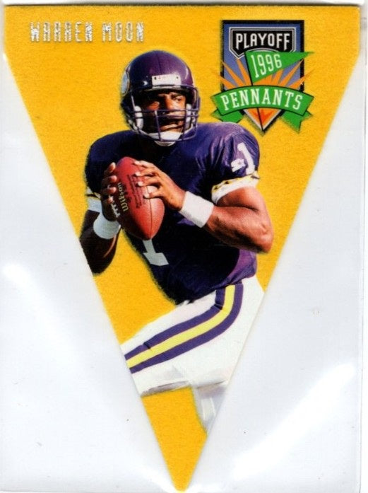 Warren Moon, #56, Pennants, 1996 Playoff Contenders Football NFL