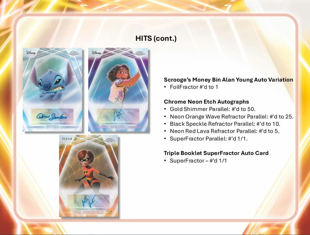 2026 Topps Disney Neon Hobby Box