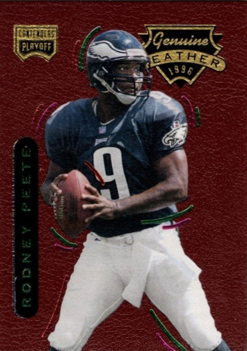 Rodney Peete, #63, Genuine Leather, 1996 Playoff Contenders Football NFL