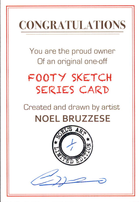 Scott Pendlebury, Portrait Footy Sketch Series, 1 of 1, by Noel Bruzzese