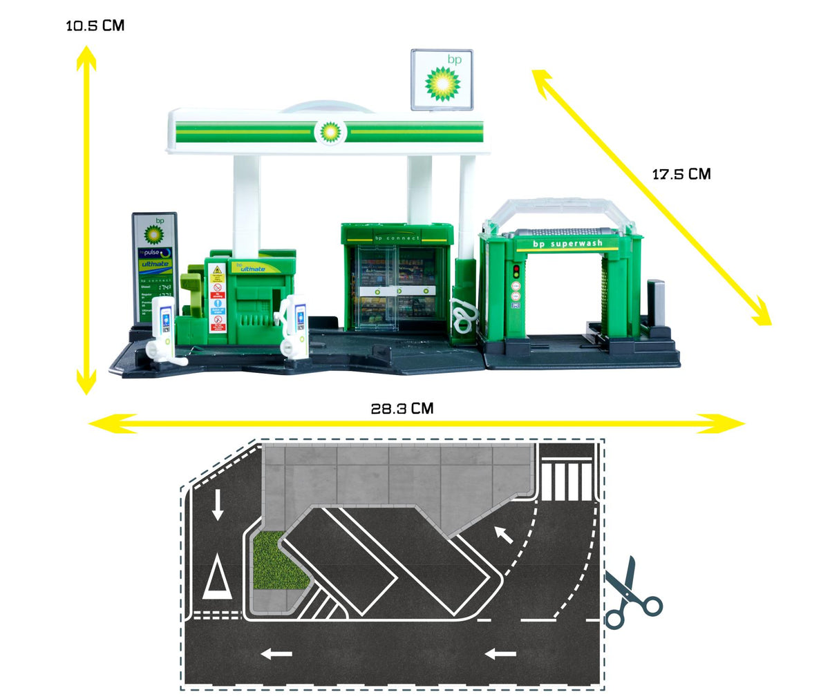 Majorette BP Petrol Station + Petrol Truck Play Set
