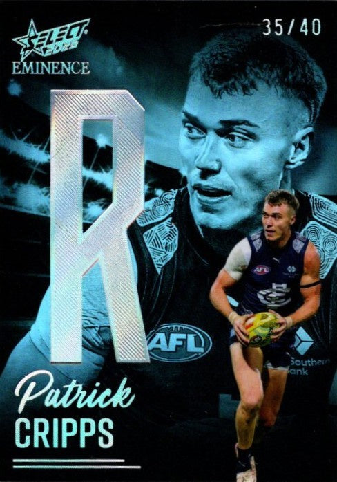Patrick Cripps, R Nameplate Black Platinum, 2025 Select AFL Eminence