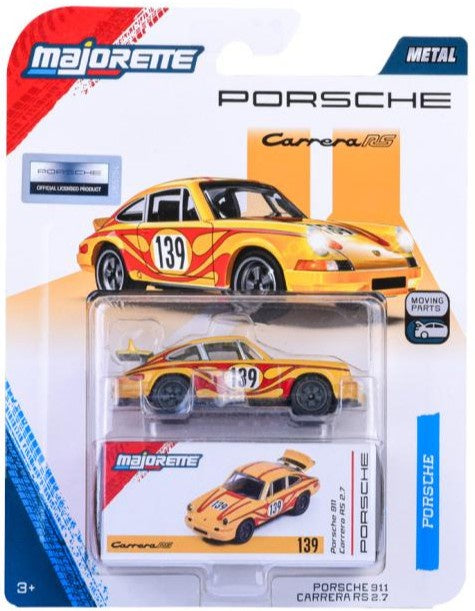 Porsche 911 Carera RS 2.7 - Majorette: Porsche Deluxe Cars, 1:64 Scale Diecast Car