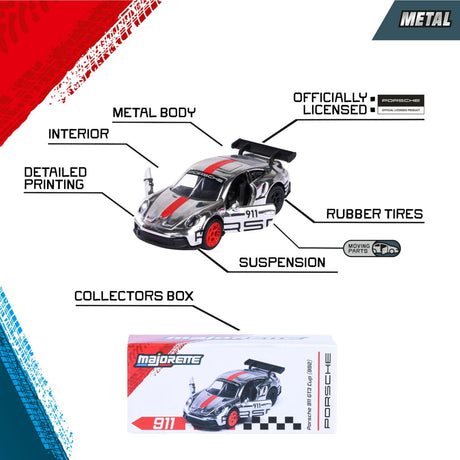 Blue Porsche Vision Gran Turismo 72 - Majorette: Porsche Deluxe Cars, 1:64 Scale Diecast Car