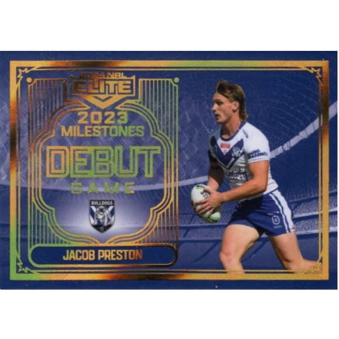 Jacob Preston, Debut Game Case Card, 2024 TLA Elite NRL Rugby League