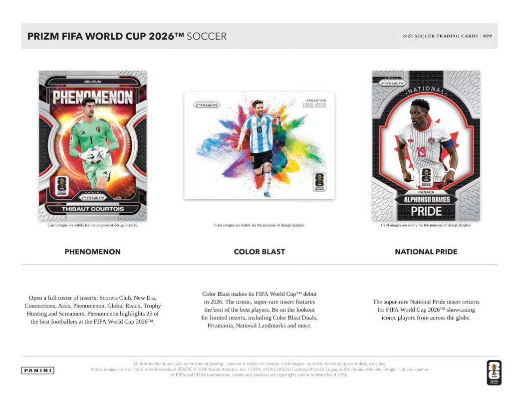 2026 Panini Prizm FIFA World Cup Soccer Blaster Box (Yellow, Purple, Blue & White Prizms!)