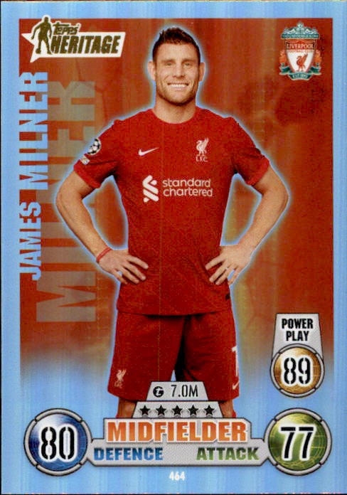 James Milner, Topps Heritage, 2021-22 Topps Match Attax UEFA Champions & Europa League