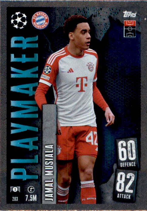 Jamal Musiala, Playmaker, 2023-24 Topps Match Attax UEFA Champions & Europa League