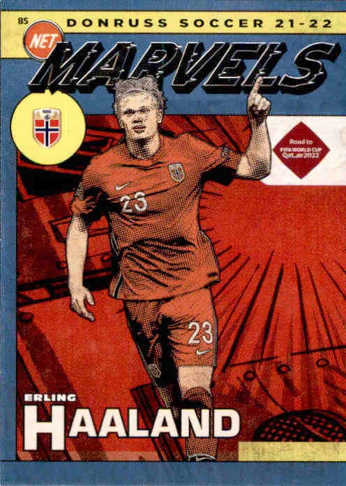 Erling Haaland, Marvels, 2021-22 Panini Donruss Soccer Road To FIFA World Cup Qatar