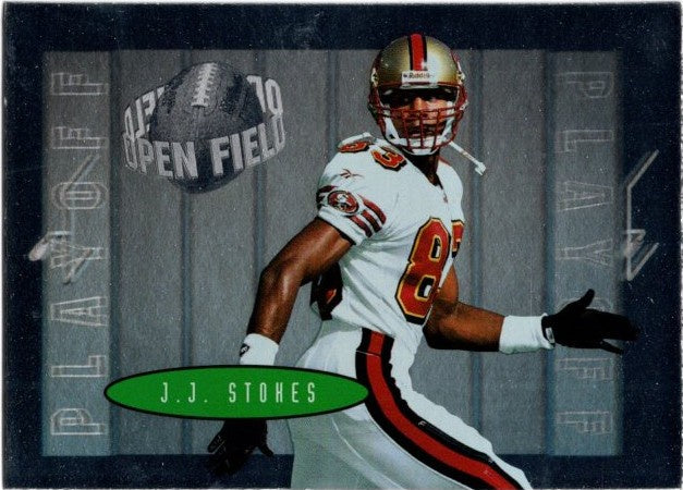 J.J. Stokes, #73, Open Field, 1996 Playoff Contenders Football NFL