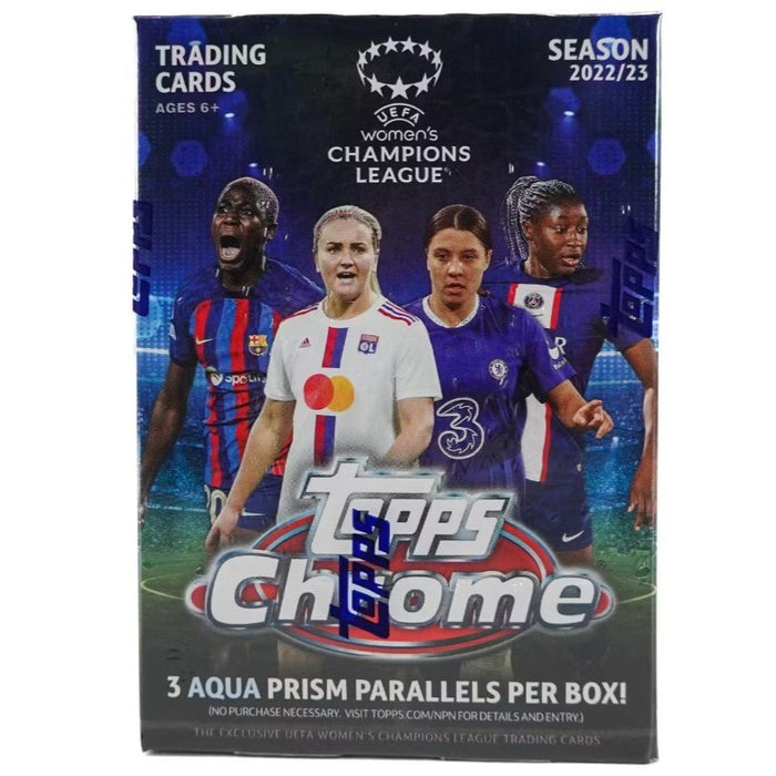 2022-23 Topps Chrome UEFA Women's Champions League Soccer 8-Pack Blaster Box