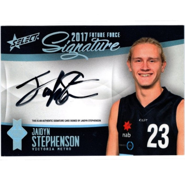 Jaidyn Stephenson, Platinum Signature, 2017 Select AFL Future Force