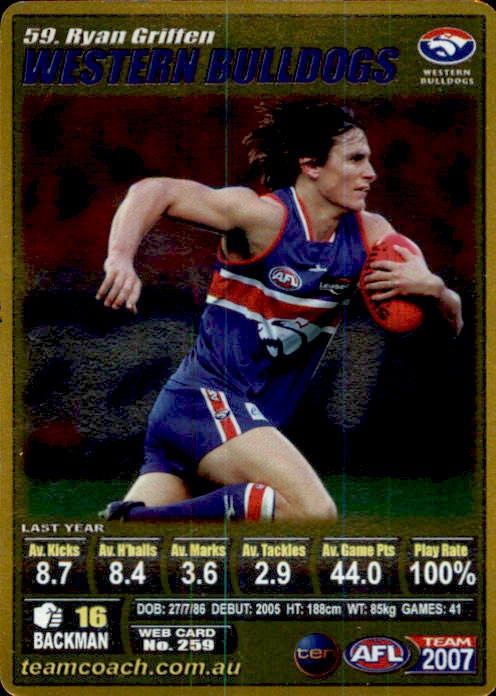 Ryan Griffen, Gold, 2007 Teamcoach AFL