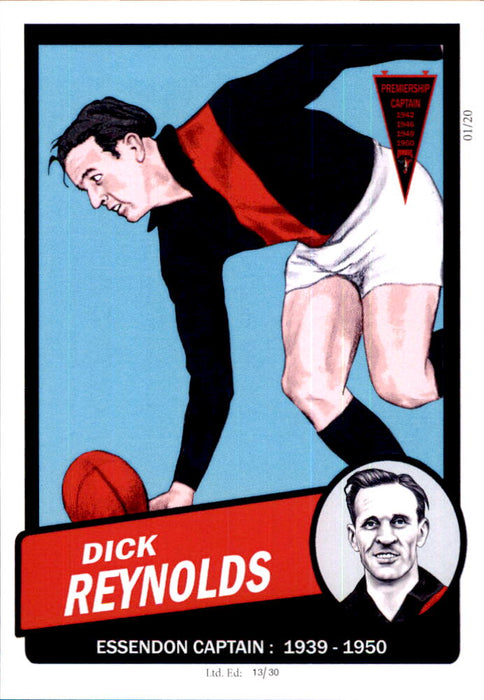 Essendon Bombers Captains Card Set by Noel