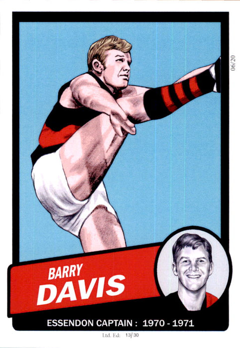 Essendon Bombers Captains Card Set by Noel