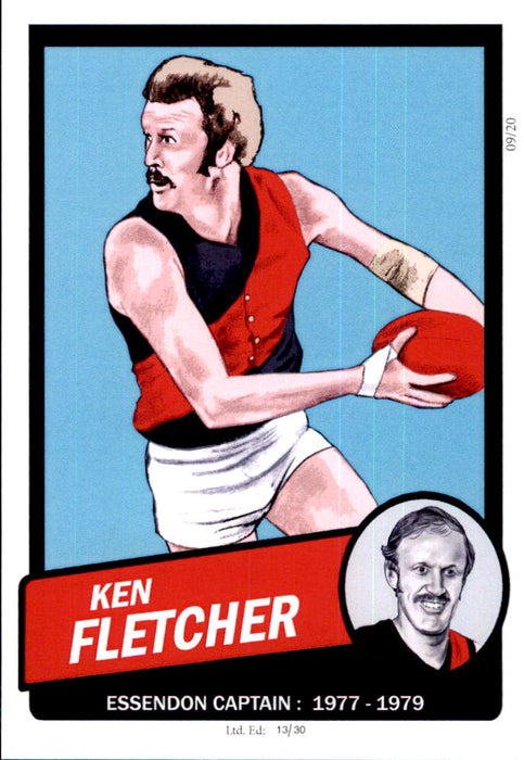 Essendon Bombers Captains Card Set by Noel