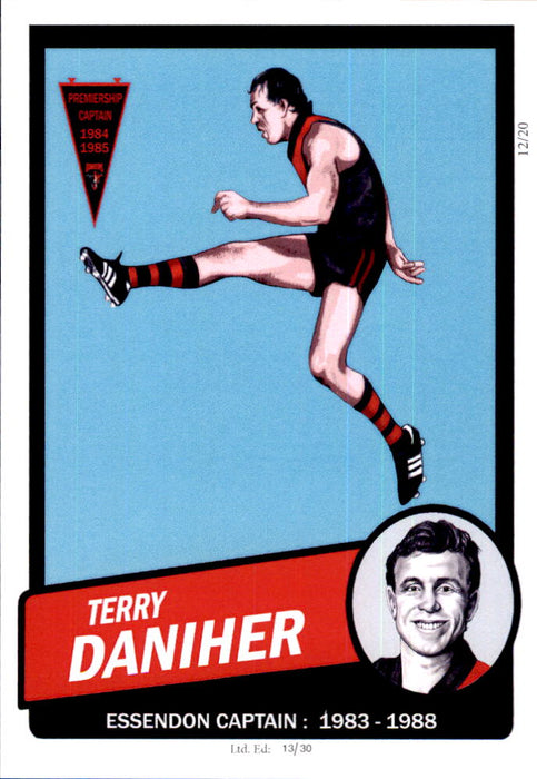 Essendon Bombers Captains Card Set by Noel