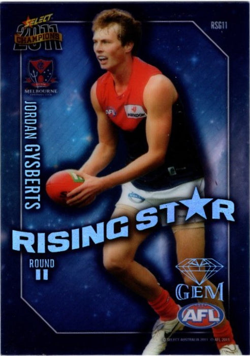 Jordan Gysberts, Rising Star Gem, 2011 Select AFL Champions