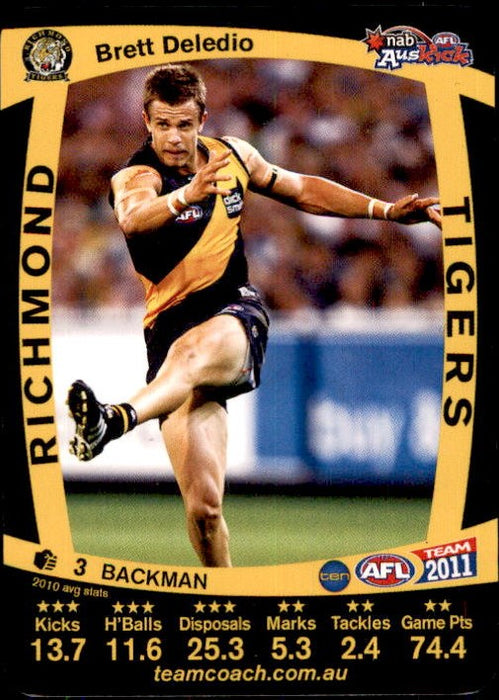 Brett Deledio, Auskick, 2011 Teamcoach AFL