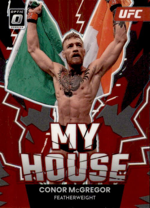 Conor McGregor, #36/99, My House, Red Prizm, 2022 Panini Donruss Optic UFC