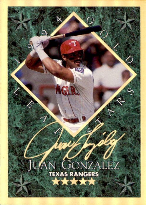 Juan Gonzalez, Gold Leaf Stars, 1994 Donruss MLB Baseball