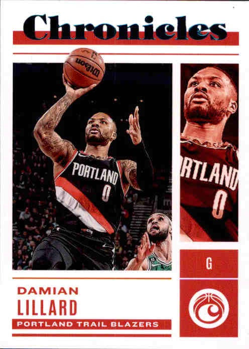 Damian Lillard, Teal Foil Parallel, 2022-23 Panini Chronicles Basketball NBA