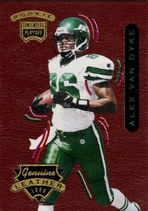 Alex Van Dyke, RC, Genuine Leather, 1996 Playoff Contenders Football NFL