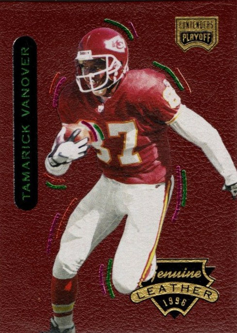 Tamarick Vanover, #88, Genuine Leather, 1996 Playoff Contenders Football NFL