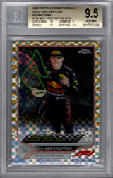 Max Verstappen, Gold Checkered Flag Refractor, 2022 Topps Chrome Formula 1