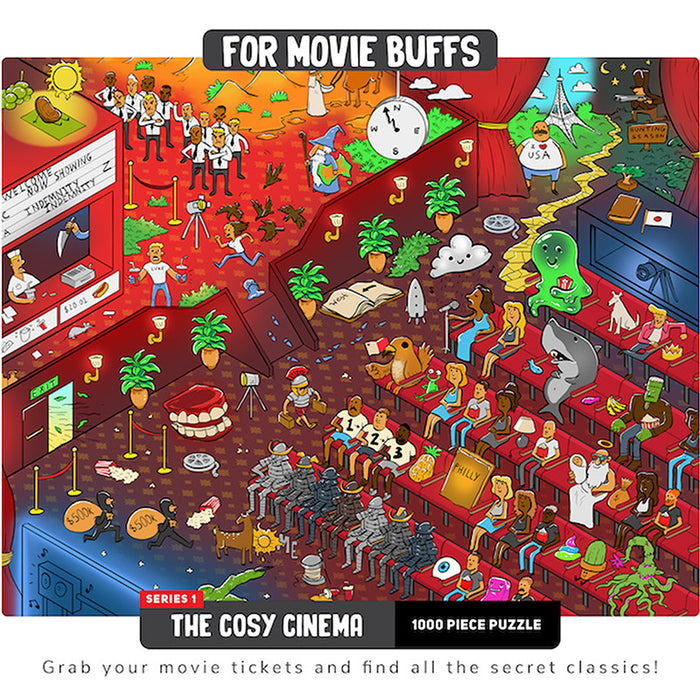 Vizzles The Cosy Cinema Puzzle 1000pc Jigsaw Puzzle