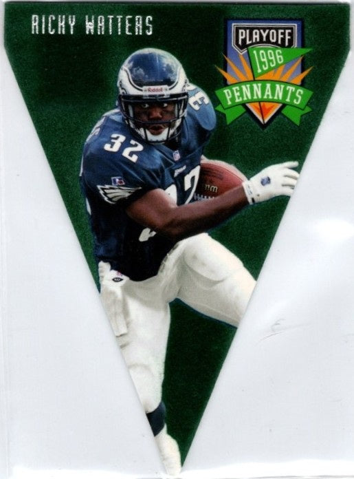 Ricky Watters, #32, Pennants, 1996 Playoff Contenders Football NFL