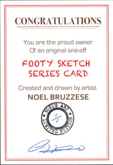 Ted Whitten, Portrait Footy Sketch Series, 1 of 1, by Noel Bruzzese