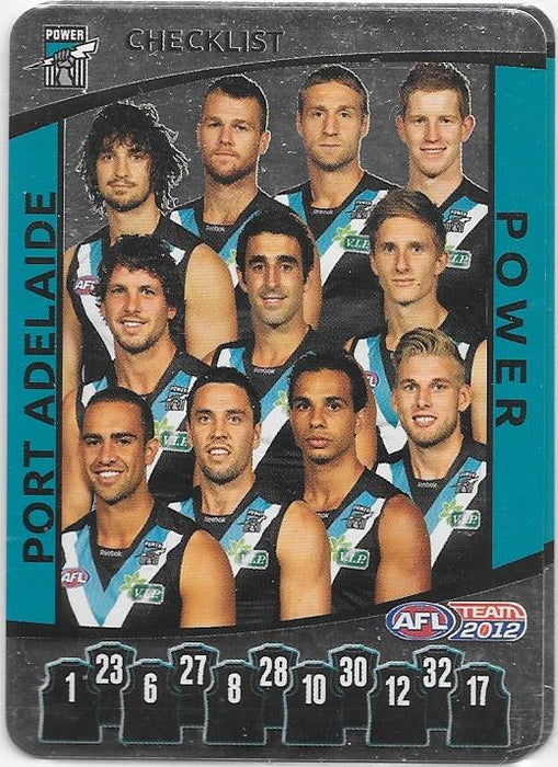 2012 Teamcoach AFL Checklist cards - Pick Your Card