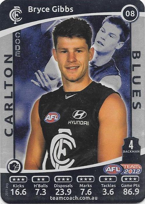 2012 Teamcoach AFL Silver Parallel card - 1 to 200 - Pick Your Card