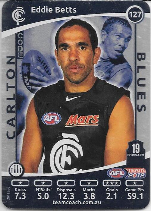 2012 Teamcoach AFL Silver Parallel card - 1 to 200 - Pick Your Card