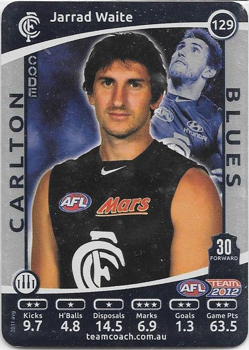 2012 Teamcoach AFL Silver Parallel card - 1 to 200 - Pick Your Card