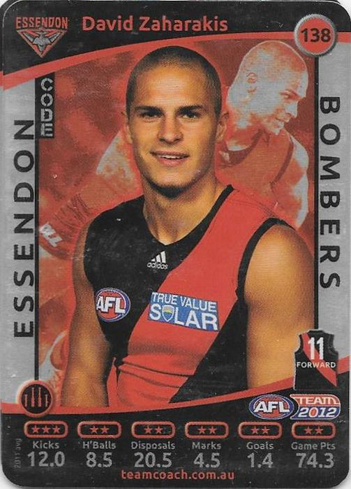 2012 Teamcoach AFL Silver Parallel card - 1 to 200 - Pick Your Card