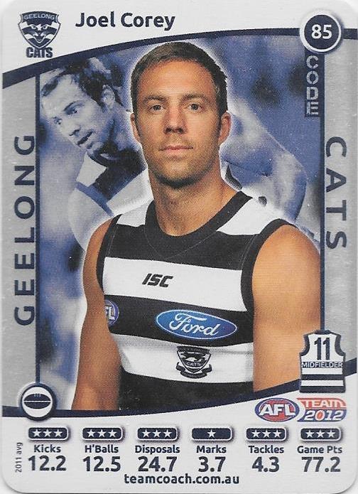 2012 Teamcoach AFL Silver Parallel card - 1 to 200 - Pick Your Card