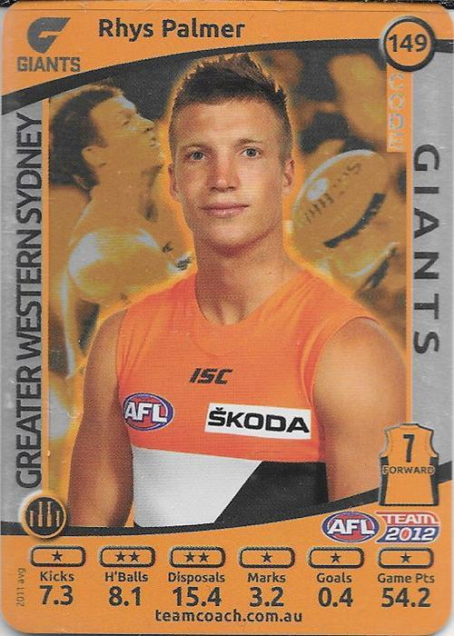 2012 Teamcoach AFL Silver Parallel card - 1 to 200 - Pick Your Card