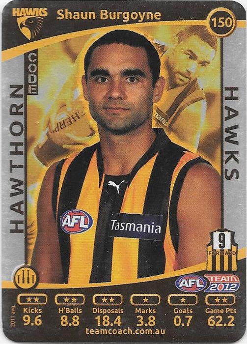 2012 Teamcoach AFL Silver Parallel card - 1 to 200 - Pick Your Card