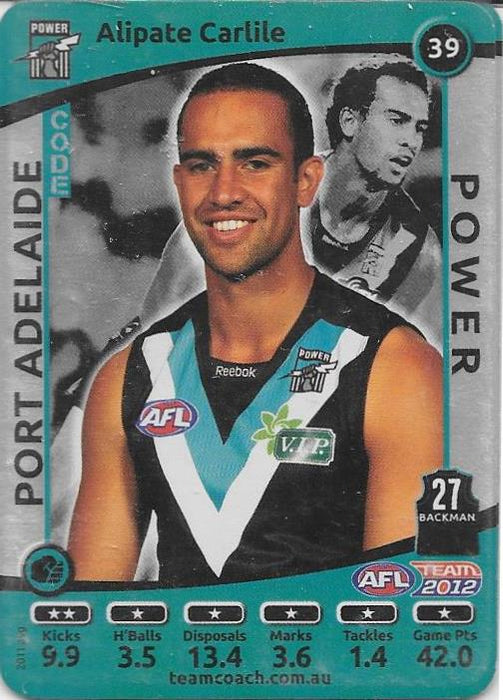 2012 Teamcoach AFL Silver Parallel card - 1 to 200 - Pick Your Card