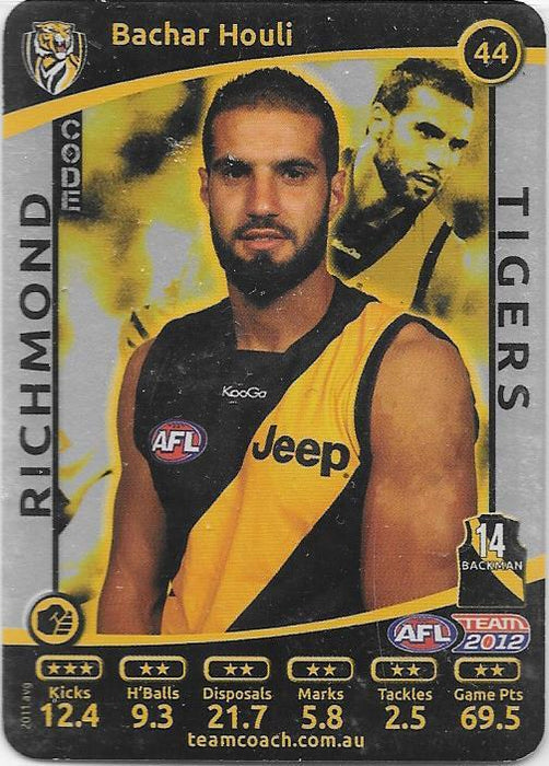 2012 Teamcoach AFL Silver Parallel card - 1 to 200 - Pick Your Card