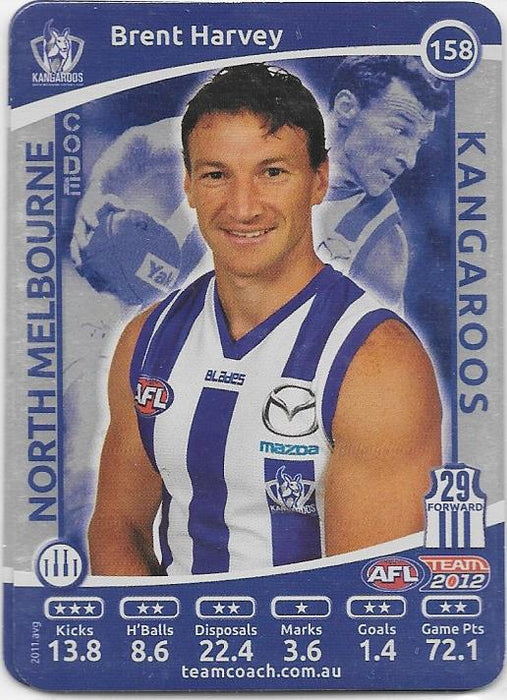 2012 Teamcoach AFL Silver Parallel card - 1 to 200 - Pick Your Card