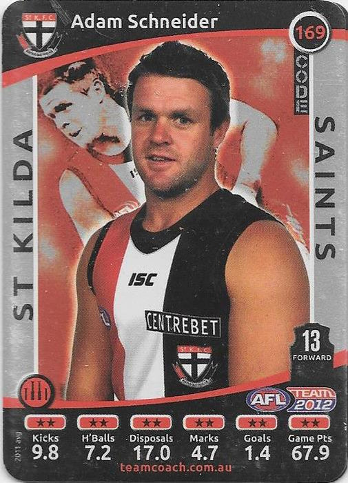 2012 Teamcoach AFL Silver Parallel card - 1 to 200 - Pick Your Card