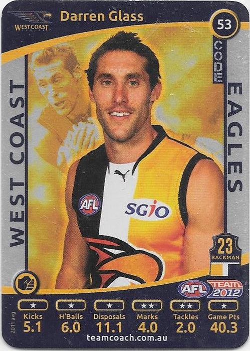 2012 Teamcoach AFL Silver Parallel card - 1 to 200 - Pick Your Card