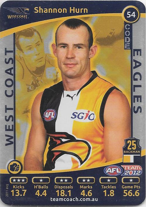 2012 Teamcoach AFL Silver Parallel card - 1 to 200 - Pick Your Card