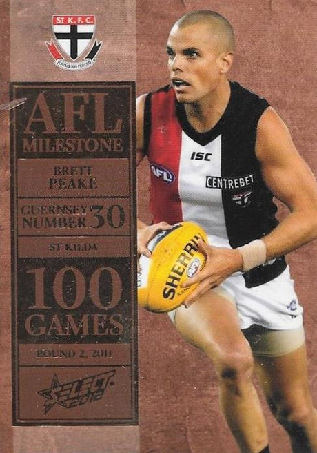 Brett Peake, 100 Game Milestone, 2012 Select AFL Champions