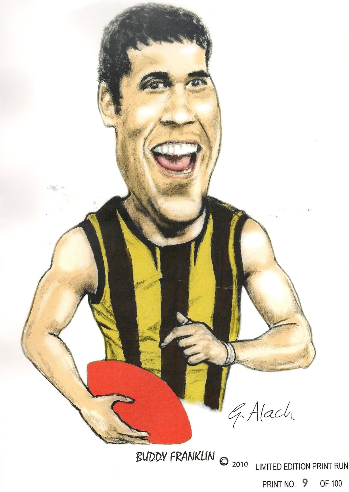 Lance Buddy Franklin, GregsArt A4 Print