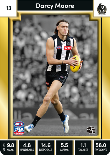 Darcy Moore, 13, Gold Parallel, 2023 Teamcoach AFL